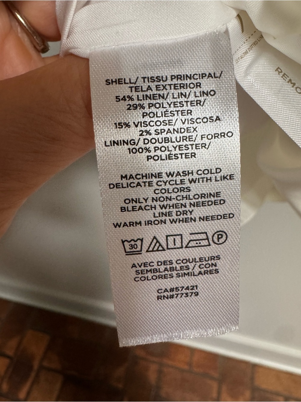 Ann Taylor ivory linen Blend Short-Sleeve slight A-line sheath Dress - Picture 3 of 3